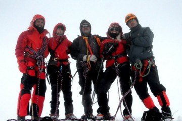 Ekipa w drodze na Mount Blanc (Fot. Wiktor Rozmus)