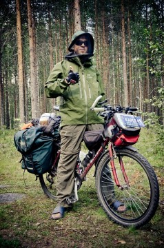 Jakub Rybicki na rowerze