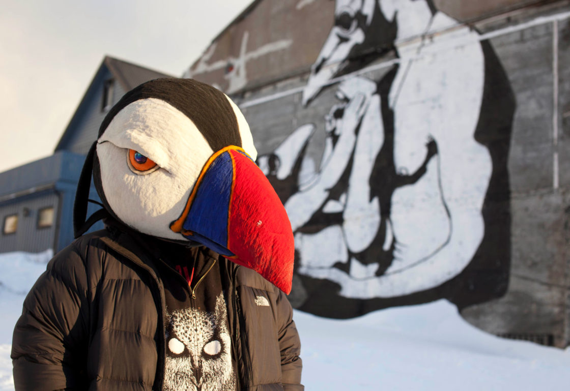 Pøbel w Vardo, norweski street-art