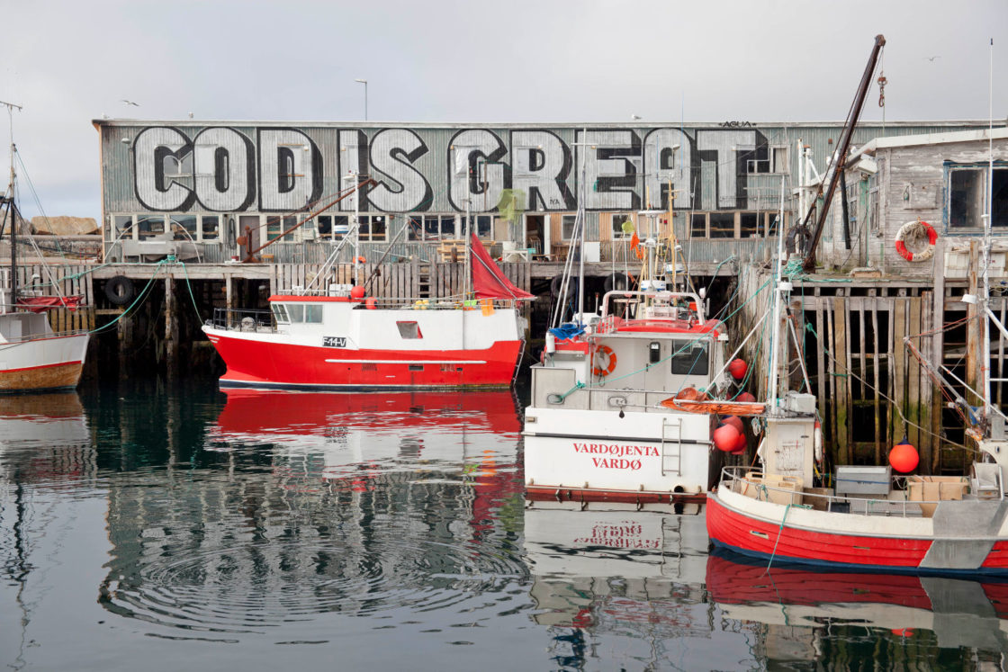 Street art w Norwegii - Cod is great, Vardo