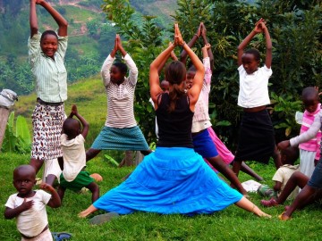 Wolontariat w Rwandzie - zajęcia z jogi
