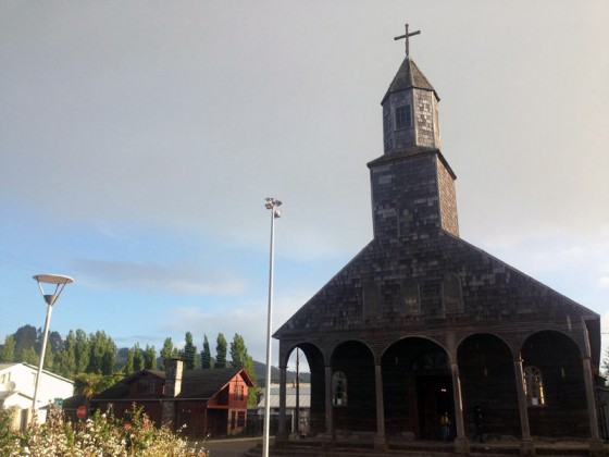 Chile, Patagonia. Kościół w miejscowości Achao na Chiloe