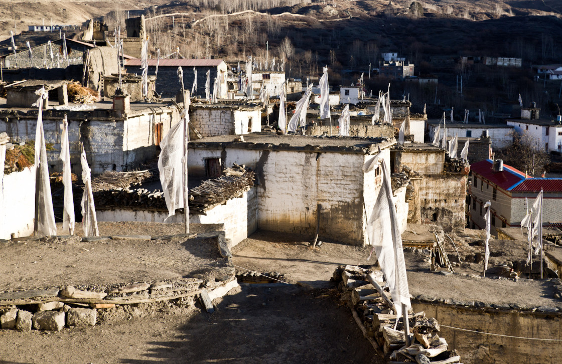 Flagi modlitewne w Jharkot