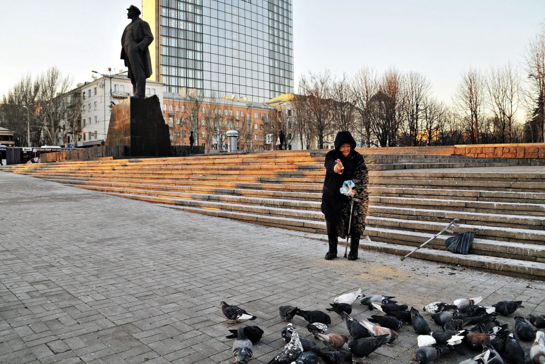 Donieck na Ukrainie, plac Lenina. Foto - Julia Wizowska